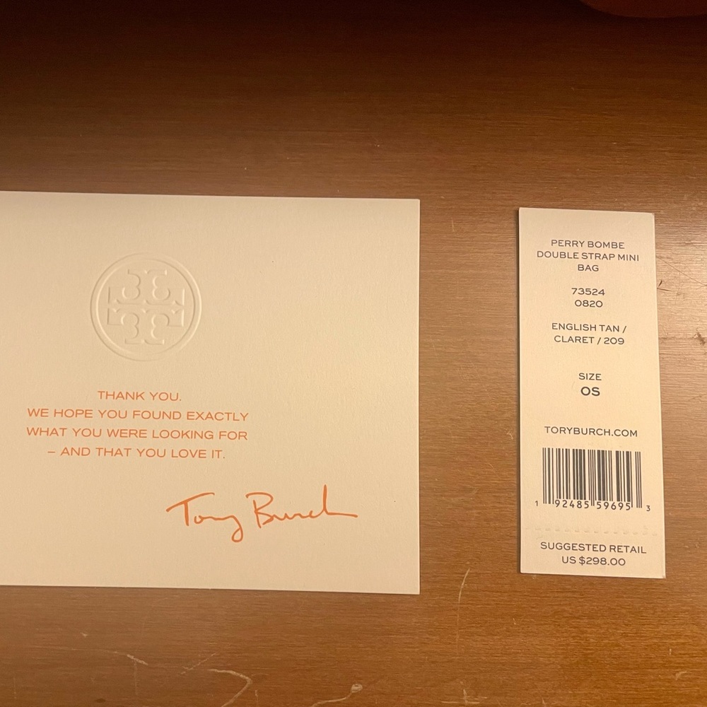 New Tory Burch Perry Bombe double strap mini crossbody - Picture 12 of 16